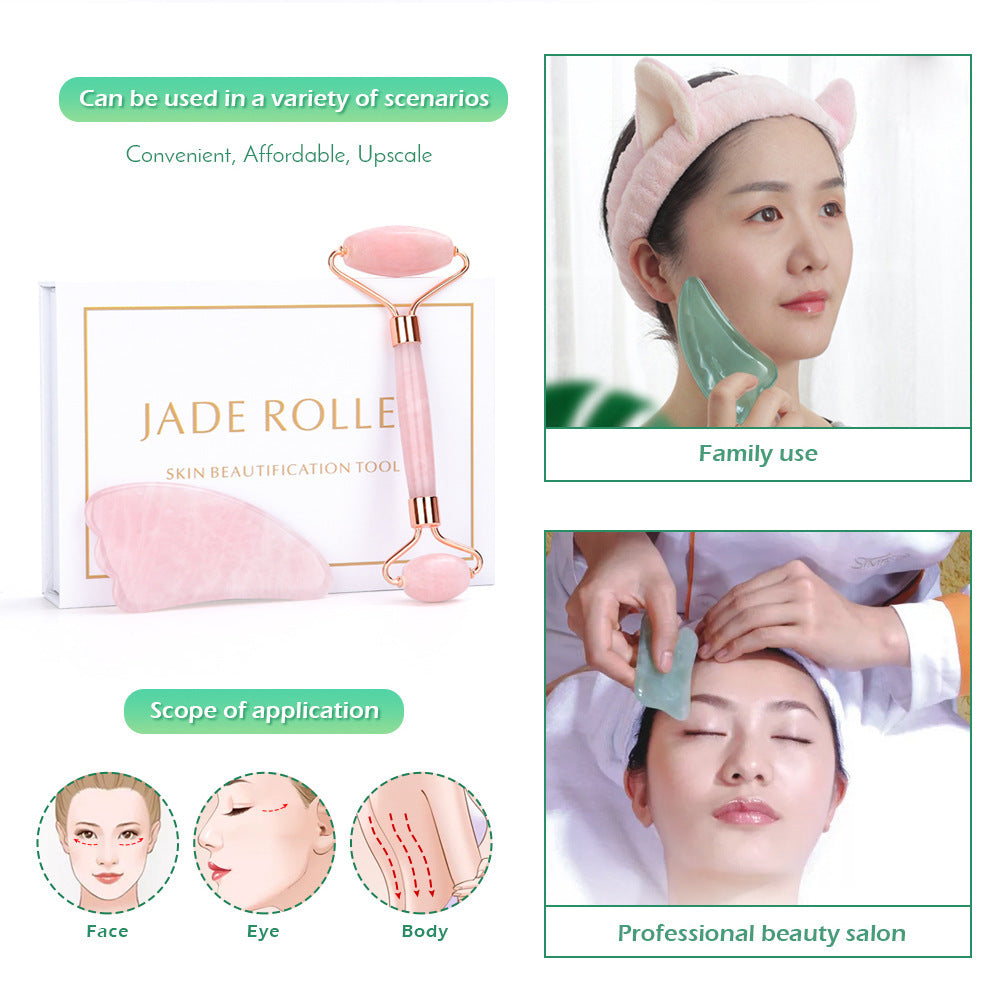 Jade Gua Sha Tool Roller Set - By Lova Body Lova body
