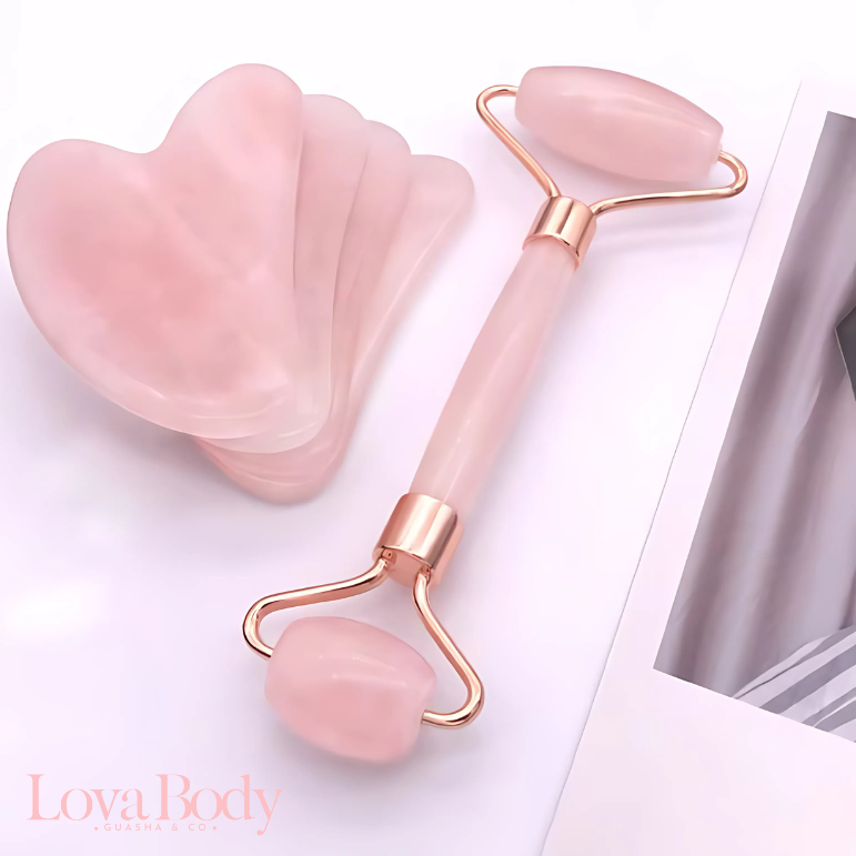 Jade Gua Sha Tool Roller Set - By Lova Body Lova body