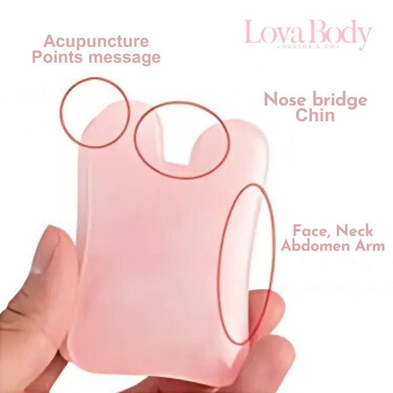Concave - Massage Gua Sha Tools Natural Rose Quartz Massage - Lova Body Lova body