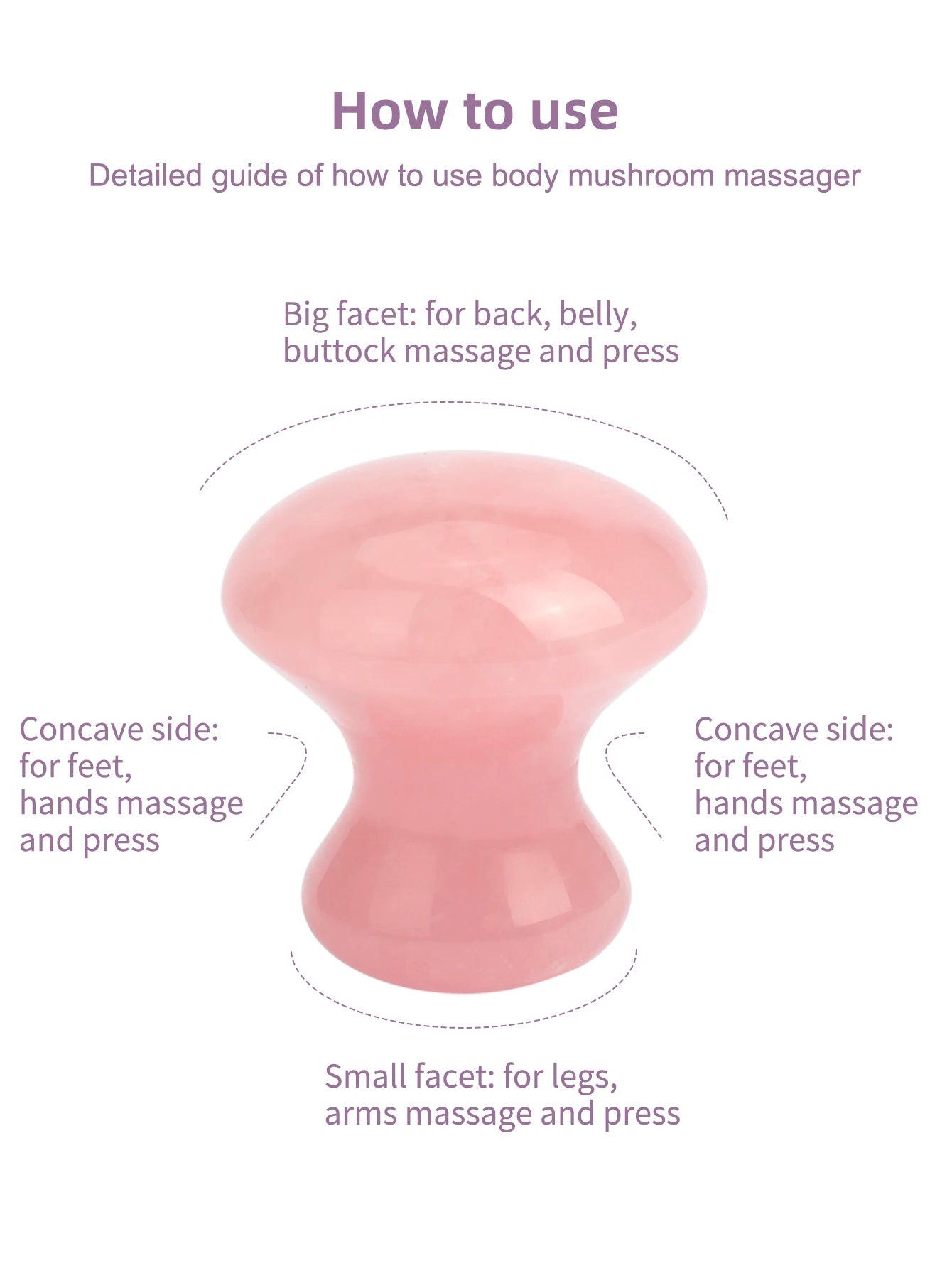 Mushroom Jade Guasha Tool – Guasha Stone for Back , Belly, Buttock, Arm Massage Lova body