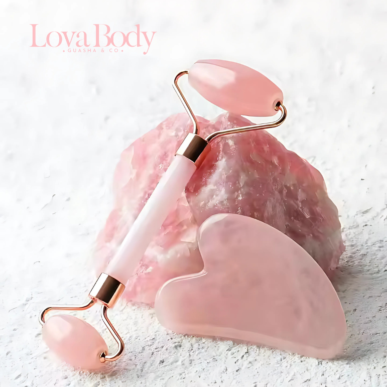 Jade Gua Sha Tool Roller Set - By Lova Body Lova body