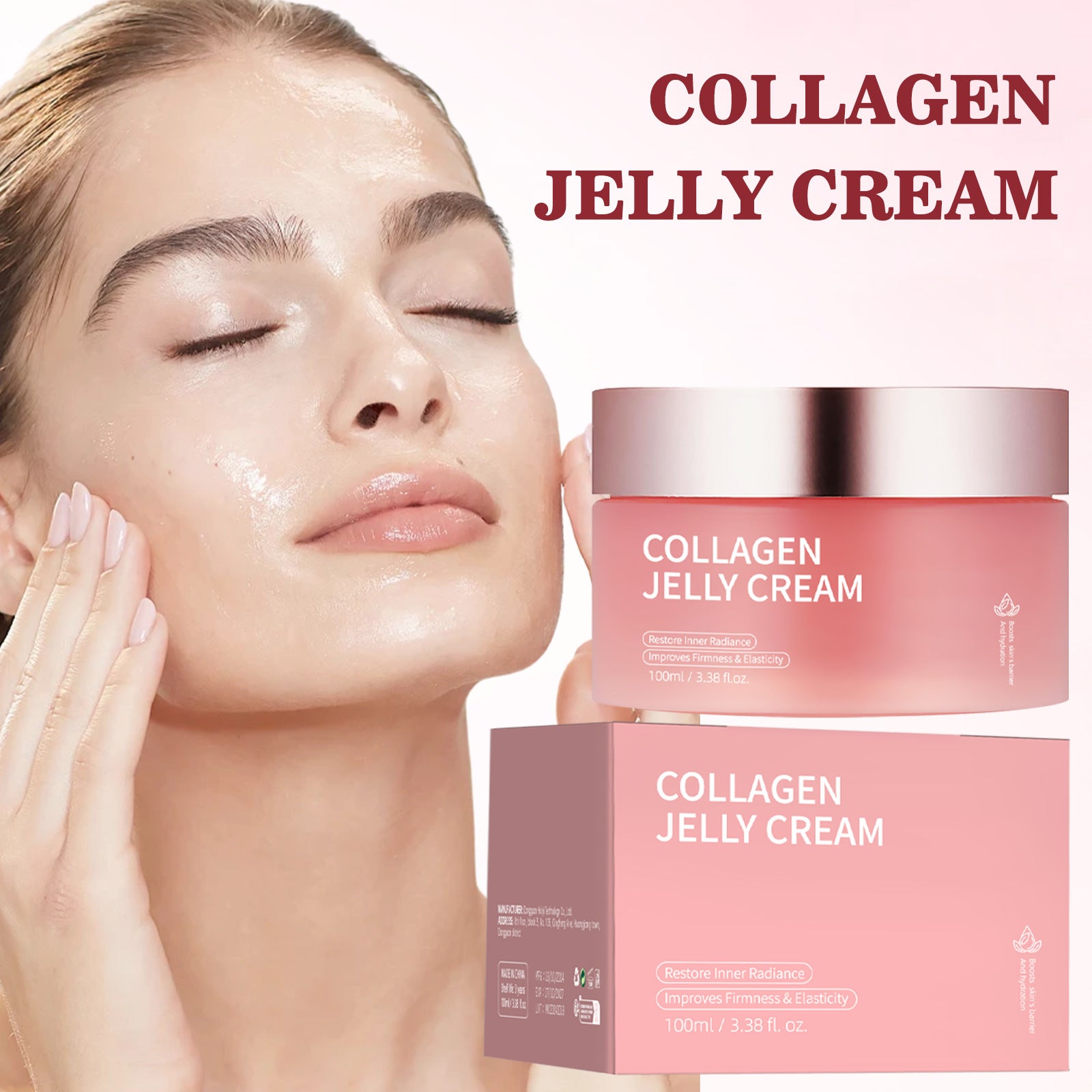 Collagen Jelly Face Cream – Nicotinamide Gel for Moisturizing, Brightening & Anti-Aging