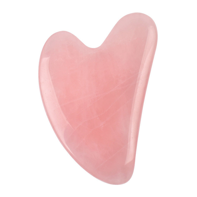 V shaped - Massage Gua Sha Tools Natural Rose Quartz - Lova Body V shape