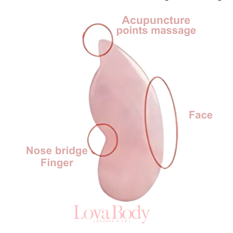 Butterfly shape - Massage Gua Sha Tools Natural Rose Quartz - Lova Body