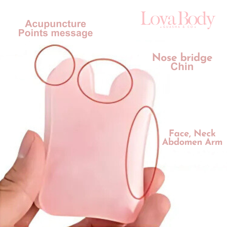 Concave - Massage Gua Sha Tools Natural Rose Quartz Massage - Lova Body