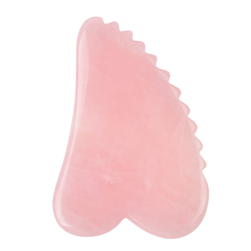 Medium V Shape Gua Sha Tool with Teeth – Natural Jade Stone for Sculpting, Relaxation, and Skin Wellness- Lova Body Medium V with teeth